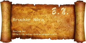 Brucker Nóra névjegykártya